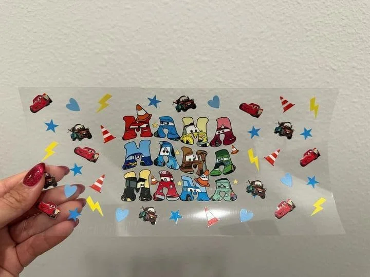 Glassware Promotion Disney Cars Mama UV DTF Wrap Transfer 16oz | No Heat Needed | Waterproof | Permanent Adhesive Glassware Promotion Disney Cars Mama UV DTF Wrap Transfer 16oz | No Heat Needed | Waterproof | Permanent Adhesive