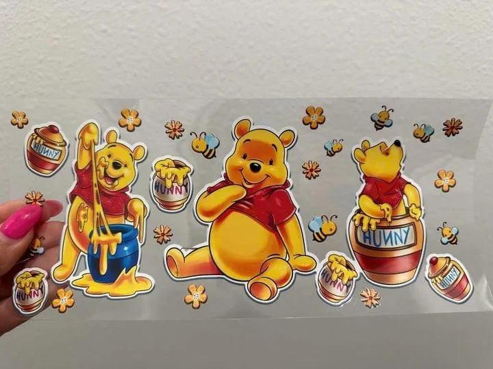 Insulated Tumblers Disney Winnie the Pooh Eating Hunny UV DTF Wrap Transfer 16oz | No Heat Needed | Waterproof | Permanent Adhesive Insulated Tumblers Disney Winnie the Pooh Eating Hunny UV DTF Wrap Transfer 16oz | No Heat Needed | Waterproof | Permanent Adhesive