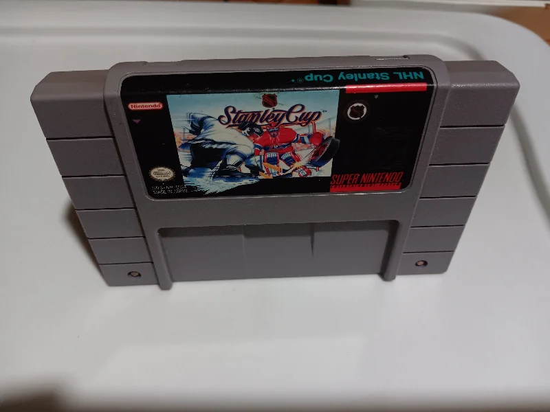 Stainless Steel Mugs NHL Stanley Cup Hockey SNES USED Super Nintendo Video Game